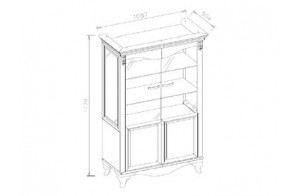 Витрина двухстворчатая Карат KART-13