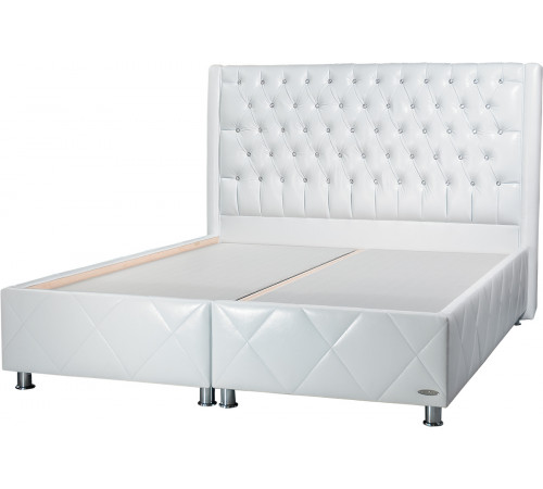 Двуспальная кровать с подъемным механизмом и мягким изголовьем Флора FLORA в кожзаме D0195