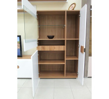 Двухстворчатый шкаф витрина Леонардо МН-026-03 белый