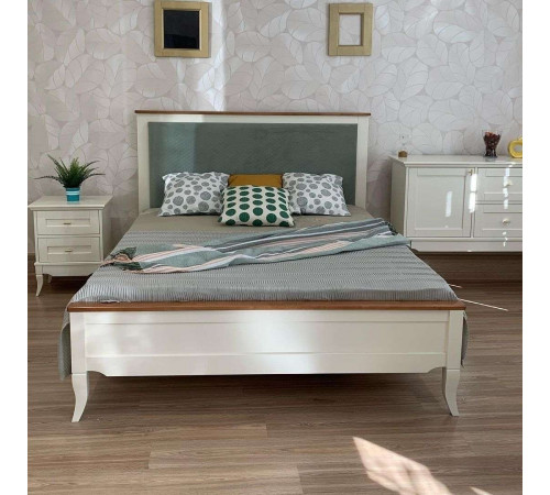 Двуспальная кровать Римини MUR-118-01/1 с мягкой вставкой