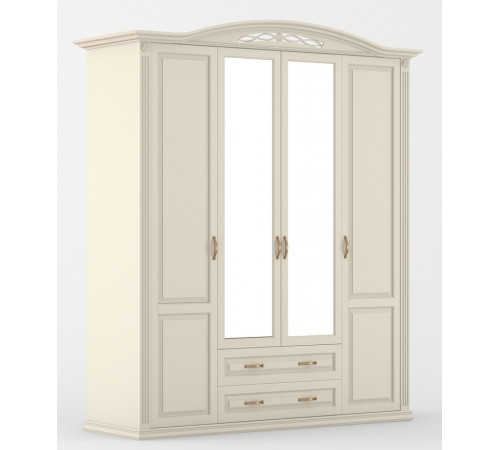 Четырехстворчатый шкаф для одежды Венеция MUR-101-04 st с зеркалом Четырехстворчатый шкаф для одежды Венеция MUR-101-04 st с зеркалом