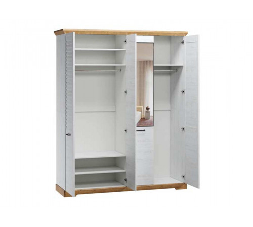 Четырехстворчатый шкаф для одежды СК-8 (СА/ОРН) Кантри с зеркалом