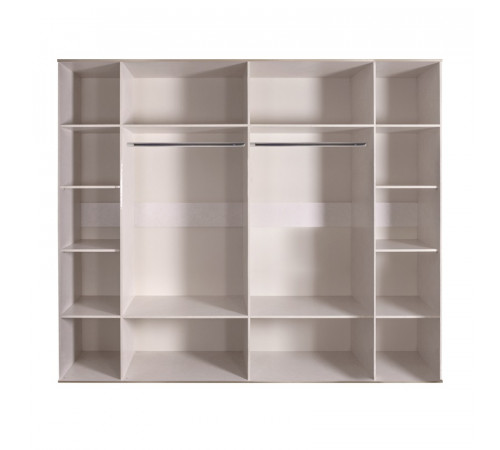 Шестистворчатый шкаф для одежды с зеркалом Rimini РМШ1/6 (слоновая кость)