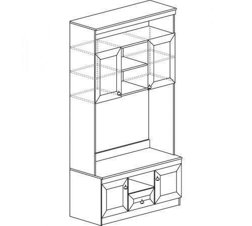 Стенка для гостиной Инна 610 темная